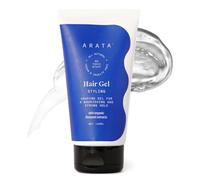 Arata Natural Curl Defining Hair Gel for Studio Styling, Shaping, Strong Hold & Nourishment with Organic Flaxseed & Olive Extracts | For Medium-To-Strong-Hold For 12 Hours & Boosts Hair Growth-150 ml