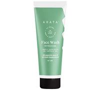Arata Natural Refreshing Face Wash with peppermint,lemon oil & organic Flax seeds extract || All Natural, Vegan & Cruelty Free|| Gently Exfoliates & controls oil for Women & Men (50 ml)