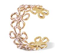 ARATLENCH Flower Cuff Bracelet - Handmade Raffia Adjustable Open Wide Cuff Bangles Statement Lightweight Summer Beach Tropical Party Arm Jewelry Accessory Gift for Women, M, raffia, no gemstone