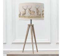 Aratus Table Lamp With Moorland Stag Eva Lampshade Voyage Maison Grey One Size
