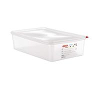 Araven Polypropylene 1/1 Gastronorm Food Containers 13.7Ltr with Lid (Pack of 4) - [GL260]
