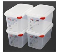 Araven Polypropylene 1/4 Gastronorm Food Containers 4.3Ltr (4 pack)