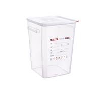 Araven Squared Transparent Container Polypropylene - 22Ltr with Lid 290x290x400