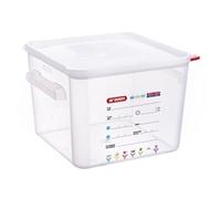 Araven Squared Transparent Polypropylene Container with Lid 12Ltr