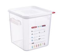 Araven Squared Transparent Polypropylene Container with Lid 18Ltr