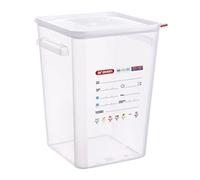 Araven Squared Transparent Polypropylene Container with Lid 22Ltr
