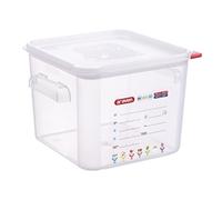 Araven Squared Transparent Polypropylene Container with Lid 6Ltr