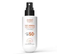 Aravi Organic 100% Mineral Sunscreen Spray SPF 50 P Broad Spectrum UVA/UVB & Blue Light Protection | Hydrating, Lightweight & Non-Greasy | No White Cast | Water Resistant | Zinc Oxide & Titaniu