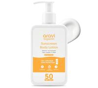 Aravi Organic Sunscreen Body Lotion with SPF 50 PA+++ (200 ml) | Moisturising & Nourishing | for UVAB Rays, Dust, Germs & Pollution