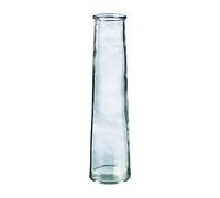 Aravis 35cm Tall Clear Glass Flower Vase Conical Tapered Cylinder