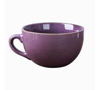 Arawat 700 ML Large Mugs Ceramic Cup with HandlesCeramic Tea Mug with Spoon Cute Coffee Cups Coffee Tea Cereal Bowls Porcelain Large Mugs Birthday Purple Giant Soup Mug
