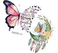 Arawat Butterflies Wall Decal Dreamcatcher Butterfly Wall Sticker Bedroom Living Room Bathroom Kitchen Decor Wall Decoration Kids Room Home Decor Baby Room Wall Decal Wall Decals for Door Furniture