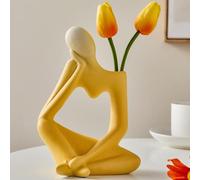 Arawat Thinker Vase Deco Living Room Modern Body Vases For Pampas Grass Aesthetic Modern Flower Vase Book Face Flower Ceramic Book Tulip Vases