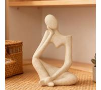 Arawat Vase Deco Living Room Modern Ceramic White Sculpture Vases For Pampas Grass Thinker Flower Vase Body Tulip Vases Book Nordic Face Decor Aesthetic Wedding Gift 19 cm