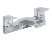 Araya Castillo Bath Filler Chrome - Modern Waterfall Bath Tap, Dual Lever Design, Solid Brass Body, Polished Finish