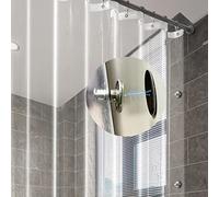 Arayarser 24x72 Narrow Shower Curtain Liner with Bottom Magnets & Magnetic Clips to Keep Closed, Heavy Duty Small Shower Liner 24 x 72 Inch, Clear