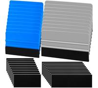 Arayker 20 Pack Felt Edge Squeegee 4 Inch/6 Inch Vinyl Wrap Squeegee Window Film Tint Squeegee Decal Applicator Scraper Tool with 20 PCS Black Fabric Felt Edge