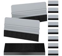 Arayker 6 Inch Felt Edge Vinyl Wrap Squeegee Tool 10 Pack with 10 Pcs Black Felt Fabric