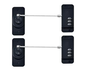 ArbaroClara Fridge Door Lock Child Safety, Heavy Duty Kidsproof Coded Locker Combination Without Keys, Baby Proof Refrigerator Latch for Freezer Cabinet, 2Pack Black