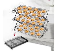Arbelle 3-Tier Collapsible Cooling Rack Expandable & Collapsible Cookie Cooling Wire Rack Baking Rack Cooling Racks for Baking Foldable Premium Quality and Sturdy Legs Ideal for Baking Supplies