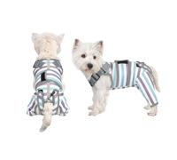 Arblina Dog Surgery Recovery Suit, Breathable Dog Recovery Suit for Hind Legs, Soft Dog's Leg Wound Protector for Small/Medium/Large Dogs, Male/Female Dogs Onesie After Surgery, Blue S