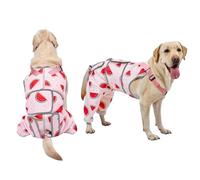 Arblina Dog Surgery Recovery Suit, Breathable Dog Recovery Suit for Hind Legs, Soft Dog's Leg Wound Protector for Small/Medium/Large Dogs, Male/Female Dogs Onesie After Surgery, Pink XXL