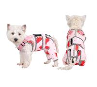 Arblina Dog Surgery Recovery Suit, Breathable Dog's Recovery Suit for Hind Legs, Soft Dogs Leg Wound Protector for Small/Medium/Large Dogs, Male/Female Dog Onesie After Surgery, Pink M