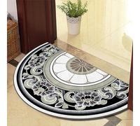 ARBOEE Half Circle Door Mat Outdoor, Front Door Rug Indoor Outside Entrance, Boho Vintage Mandala Half Round Doormat(Yellow-Blue,60 * 110cm)
