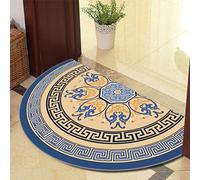 ARBOEE Half Circle Door Mat Outdoor, Front Door Rug Indoor Outside Entrance, Boho Vintage Mandala Half Round Doormat(Yellow-White,80 * 150cm)