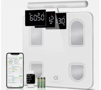arboleaf Smart Scale for Body Weight and Fat, 8 Electrode Body Composition Scale with Handle, Bluetooth Digital Body Scanner Scale with 50+ Metrics for BMI Muscle Mass,180kg/400lb