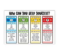 ARBOMG Children's emotional charts Mental health posters help students understand emotions posters -emotions poster Calm Down Corner Classroom Decorations For Preschool Teachers 16x24 inch UnFramed