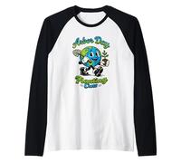 Arbor Day Planting Crew Plant Tree Retro Cartoon Volunteer Raglan Baseball Tee