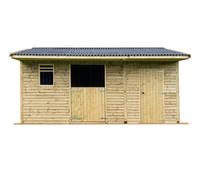 Arbor Garden Solutions 18Ft X 12Ft Mobile Animal Field Shelter With Storage/tack Feed Room