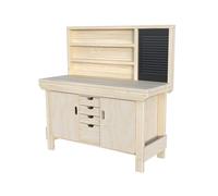 Arbor Garden Solutions Acorn Heavy-duty Cupboard Workbench (V.6) - Metal+wood Back panel - Without Wheels - 150cm