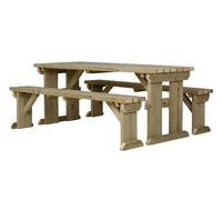Arbor Garden Solutions Aspen Picnic Table and Benches Set - Included assembly - 120cm
