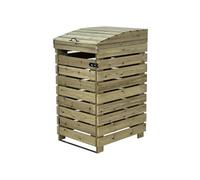 Arbor Garden Solutions BinBreeze wheelie bin storage unit, wooden outdoor cover, recycling box storage (Single, without shelf)