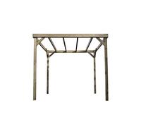 Arbor Garden Solutions Box Pergola, Wooden Diy Kit , 1.8M X 2.4M (Rustic Brown Finish)