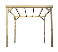 Arbor Garden Solutions Box Pergola, Wooden Diy Kit , 2.4M X 4.2M (Natural Finish)