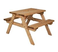 Arbor Garden Solutions Classic Pub Style Picnic Bench And Table (5Ft, Rustic Brown Finish)