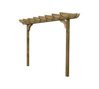 Arbor Garden Solutions Corbel Double Beam Pergola, Plant Climbing Arbour - Sculpted brace - Natural (Light Green) - Two Row Kit - 3.6m