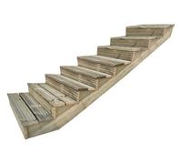Arbor Garden Solutions Decking Step Kit, Raised Garden Stairs (8 Steps, 150Cm Width, Natural Finish)