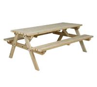 Arbor Garden Solutions Fortem Pub Style Picnic Table Benches Set (5Ft, Natural Finish)