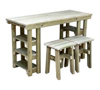 Arbor Garden Solutions Garden potting table, multi purpose workbench (150cm + 2x chairs)