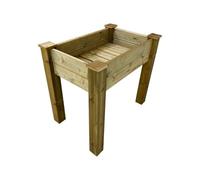 Arbor Garden Solutions Gardenglow Wooden Planter, 2-Tier Smooth Surface (L-75Cm X D-60Cm X H-100Cm)