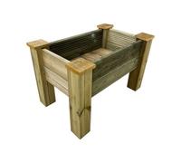 Arbor Garden Solutions Gardenglow Wooden Planter, 2-Tier Smooth Surface (L-75Cm X D-60Cm X H-50Cm)
