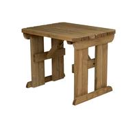 Arbor Garden Solutions Hollies Rounded Wooden Garden Table, Outdoor Picnic Dining Desk - Rustic Finish - Included assembly - 90cm