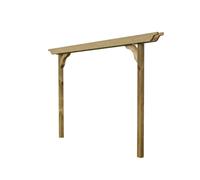 Arbor Garden Solutions Screen Double Beam Pergola, Plant Climbing Arbour - Sculpted Brace - Rustic Brown - Four Row Kit - 4.8m