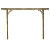 Arbor Garden Solutions Screen Pergola, Plant Climbing Arbour - Chamfered Sculpted Brace - Rustic Brown - One Row Kit - 4.2m