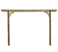 Arbor Garden Solutions Screen Pergola, Plant Climbing Arbour - Chamfered Sculpted Brace - Rustic Brown - Three Row Kit - 1.8m