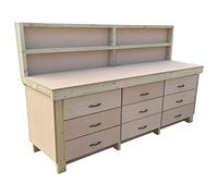 Arbor Garden Solutions Tool Cabinet With Back Panel Workbench Wooden 18mm MDF Top (8ft)